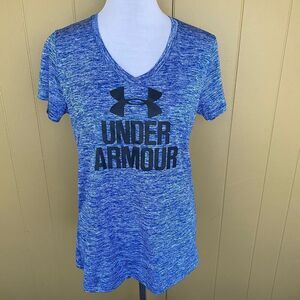 Under Armour women L heatgear loose fit v-neck short sleeve T-Shirt